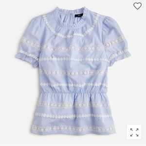 J Crew flower chain blouse